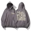 22FW Sweatshirt Grey Hoodies Men Women High Quality Pullover Letters Print Hoode Loose Long Sleeve Pullovers
