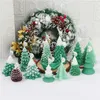 クリスマスキャンドルエポキシ樹脂鋳造松の木シリコーンキャンドルメイキングDIYフェスティバルクラフトホームデコレーション220629