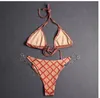 Sexy per le donne gglies Designer gclies gu Pezzo Bikini Due costumi da bagno a tre punti Lettere complete Summer Beach Costumi da bagno Costumi da bagno S-XL