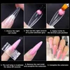 Faux ongles 120 pièces/boîte Nail Art UV étendre Gel Extension outil construction rapide moule conseils double formes doigt ExtensionFalse