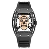 Zegarek na rękę I'Wait Men's Watch Fashion Unikalny pusty wygląd czaszki wodoodporne świetliste zegarki Zestaw inkrustowany diamentowy kwarc Watchwr