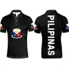 Polo per giovani maschili delle Filippine fai da te nome personalizzato gratuito phl nazione bandiera ph repubblica pilipinas filippino stampa testo foto vestiti