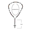 Anhänger Halsketten 8mm Natursteine mit Hämatit Kreuz Katholische Rosenkränze Herren Rosenkranz Perlen Halskette für ManPendant