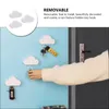Hooks & Rails 3Pcs Magnetic Key Holders Wall-mounted Useful Magnet Racks Ring