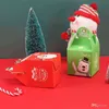 Huisvorm Kerstthema Candy Paper Box Gift Wrap Boxs Dessert Kids Party Spoedtjes Verjaardagsdecoraties Cookie Packing