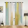 Curtain & Drapes Abstract Oil Painting Color Modern Window Curtains Living Room Bathroom Kitchen Household ProductsCurtain