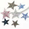 Sublimatie Home Textiel Hotfix Jet Hematite Star Rhinestone Gemengd Geborduurde Ijzer op Patch voor Kleding Badge Pasta voor Kleding Bag Pant Schoenen