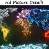 Kolorowa mapa świata plakaty sztuki wydruku