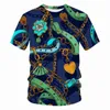 Herr t-shirts sommar barock kedja t-shirt män 3d tryckt casual harajuku stil street herrkläder topmen's