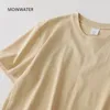 MOINWATER Women Khaki Solid T shirts Female 100% Cotton Tees Lady Short Sleeve T-shirt Tops for Summer MT21025 220407