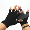 Fahrradhandschuhe Sommer dünn 2-Finger Sonnenschutz Fitness Fahrrad elastisches rutschfestes Nylon undichte 5-Finger-Hälfte für Männer Frauen XA92TQCycling