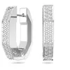 Swa 2022 Boutique Luxury Jewelry Trend Women's Jewelry Austria Black Crystal Earrings Shining Charm Big Earrings H220422