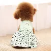 Black Star Pattern Jupe Summer Dog Robe Chiens Princesse Robes Pet Rose Vert Vêtements Fournitures 6110 Q2