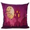 Halloween kuddar fall 45 * 45cm pumpa spöke tryckkudde kudde kudde bäddsoffa täcker hem dekor färger