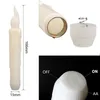 12/24Pcs LED Flameless Taper Candles 6.5" Tall Tapered Candle Battery Operated Warm White Flickering Flame Handheld Candlesticks 220514