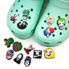 MOQ 100pcs classic horrible movies character croc JIBZ charms 2D Soft pvc Shoe accessories Buckles clog pins shoe charm Decoration fit garden shoes wristbands