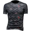 2022 spring and summer youth men's tops short-sleeved t-shirt printing new trend casual mercerized cotton round neck fashion bottoming shirts