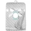 Blanket For Baby & Swaddling born Thermal Soft Fleece Winter Solid Bedding Set Cotton Quilt Infant Swaddle Wrap W220325