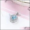 Pendentif Colliers Pendentifs En Cristal Pour Le Mariage Collier Bleu Fine Jewelry Topaz Necklac Yydhhome Drop Delivery 2021 Yydhhome Dh2Cg