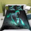 Sängkläder sätter 100% Polyester Fantasy Horse Devet Cover Digital Printing Set med Pillow Case Boy and Girl Quilt Bedding Bedding