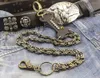 Keychains Tow Line Brass Leather Tag Biker Trucker Keychain Long Jean Wallet Link Chain X5 YL-50 ENEK22