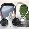 Party Favor Hand Free Fan Sports Portable USB Rechargeable Dual Mini Air Cooler Summer Neck Hanging Fan Sea Ship