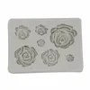 Bloom Rose Stampi per dolci in silicone 3D Fiore Stampo per fondente Cupcake Gelatina Caramelle Decorazione per cioccolato Stampi per utensili da forno 220815