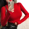 T Shirt Women Turtleneck Spring Top Sexy Elasticity T-Shirt Korean Tee Woman Clothes Slim Tshirt Female Skinny Long Sleeve Tops 220321