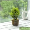 Artificial Plants Style With Tub Potted Creative Home Interior Bedroom Office El Party Holiday Decorations Drop Delivery 2021 Decorative Flo