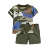 Giyim setleri yaz kısa kollu tişörtler şort 2pcs erkek bebek giysileri doğdu infantil pamuk kıyafetler için Babiesclothing
