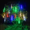 10 Tubo 360 LED Solare Meteor Shower Rain String Lights Outdoor Tubi di Natale impermeabili String light per la decorazione della festa nuziale