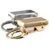 Keychains 1st Spring Buckle Clip on Belt Double Loops Silver Keychain Key Chain Ring KeyFobkeyChains Fier224071974