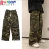 Rainbowtouches Camouflage spodni moda mężczyźni Mężczyzny Dasowy styl vintage jogging męs