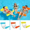 Sommar uppblåsbar vikbar flytande radpool Vatten Hammock Air Madrasses Bed Pvc Beach Pool Toys Lounge Chair