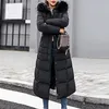 Stil Modaya Düzenli Kat Kadın Kış Ceket Pamuk Yastıklı Sıcak Maxi Puffer Ceket Bayanlar Uzun Katlar Parka Femme Ceket LJ201127