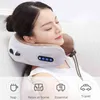 Masseur de cou électrique Oreiller en forme de U Multifonctionnel Portable Épaule Masseur cervical Voyage Maison Voiture Relax Oreiller de massage 220507