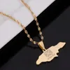 Pendant Necklaces Jamaica Map Jewellery Gold Color Jewelry Jamaican Flag JewelryPendant