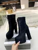 البكر من Catwalk Lace Up Boots Super مريحة من الجلد عالي الجودة 35-42