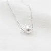 Anhänger-Halsketten, schicke Muschelperlen, edle einfache einzelne Perlenkette für Mädchen, S925-Sterlingsilber, Schlüsselbeinkette, Frauen, exquisiter Schmuck