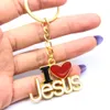 Ik hou van Jezus Christus Love Keychain hanger Ring religieuze sieraden