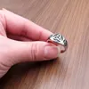 Ring aus 316 Edelstahl, Silber, religiöser irischer keltischer Knoten, Juwel, alte keltische Ringe für Damen, Herren, Rockschmuck