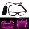 Bandes Lunettes Lunettes Néon LED Bande Lumineuse Alimenté par Batterie Rougeoyant Obturateur Spécial Fil EL POUR Bar Vacances Raves PartyLED StripsLED