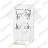 Off Men's T-shirts offs vit oregelbunden pil Summer Loose Casual Short Sleeve T-shirt för män och kvinnor Tryckt brev X på bakre tryck R55