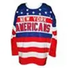 NIK1 Özel Herhangi 100 Rey Vintage Tage New York Amerikalılar Hokey Jersey Yüksek Kalite Nakış Dikişli Herhangi Bir Numarayı Özelleştirmek ve Adseys