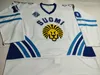 Редкий винтажный хоккей 1991 ESA Tikkanen Team Finland Canada Cup Game Jersey White Personalized Men Youth Youth Your Name Number S-5XL