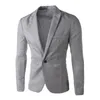 Casual Blazer Men Kurtki Solid Kolor Men Blazery Blazerów z długim rękawem pojedynczy guzika Lapel Slim Suit Blazers Mężczyznę Veste Homme 220527