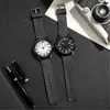Quartz Watch Rostfritt stålband Lysande pekare för män Fashion Casual Sport Clock Armbandsur