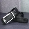 Cinturones Diseñador de moda C Carta Hebilla Casual Hombres Cinturón Patrón de cocodrilo Cuero genuino Cintura Correa Piel de vaca Cintos Masculinos
