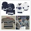 Хоккей в колледже носит 2022 г. NCAA Frozen Four Penn State Nittany Lions Hockey Jersey 2 Cole Hults 25 Кейси Бэйли 17 Эван Барратт 11 Тревор Гамильтон 24 Винс Педри