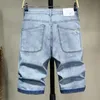 Jeans pour hommes grande taille 5XL 6XL 7XL rayé court 44 46 été mode avancée Stretch décontracté Denim Shorts pantalon marque masculine